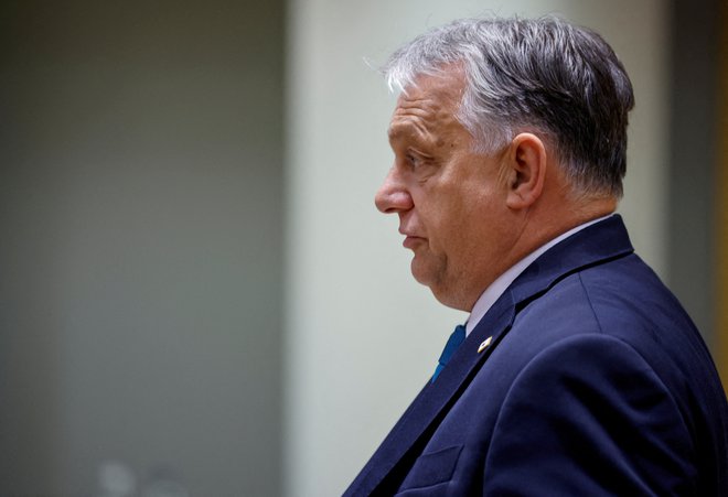 Konec tedna je Viktor Orbán razglasil, da predlog evropske komisije o začetku pristopnih pogajanj z Ukrajino ni skladen z interesi več držav, tudi Madžarske. FOTO: Johanna Geron/Reuters