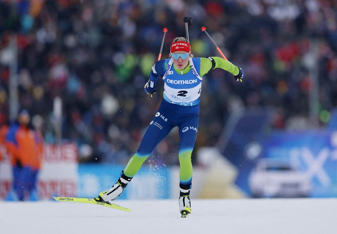 Anamarija Lampič je vpisala novo lepo uvrstitev. FOTO: Lisa Leutner/Reuters