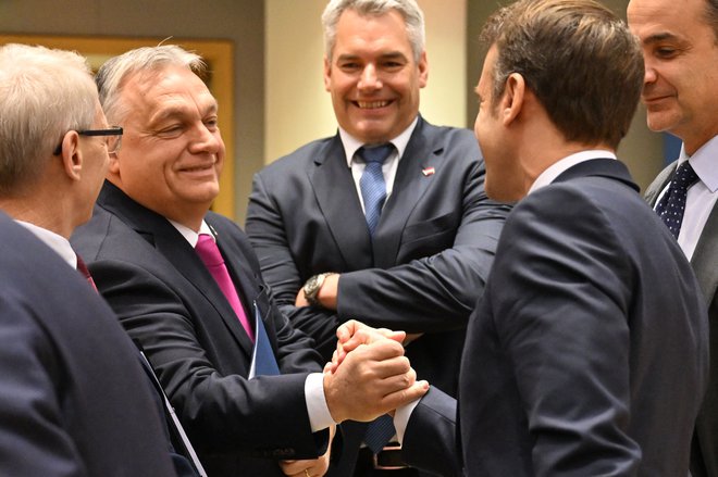 Viktor Orbán nasprotuje pogajanjem z Ukrajino. FOTO: Miguel Medina/AFP