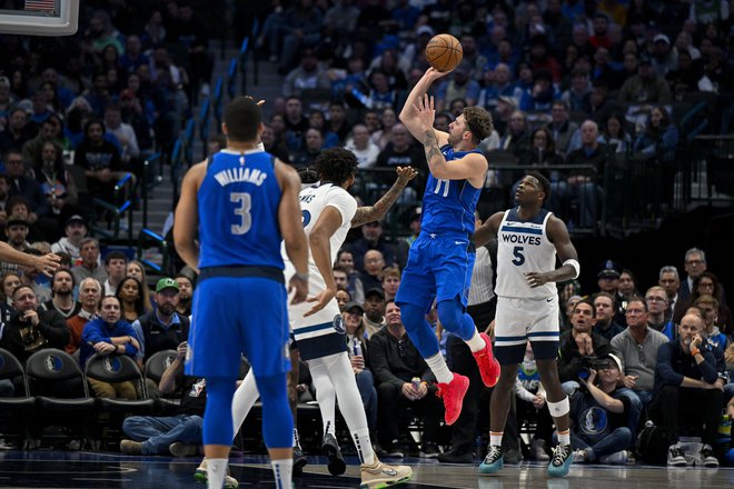 Luka Dončić proti vodilni zasedbi lige NBA ni potreboval dodatne motivacije. FOTO: Jerome Miron/USA Today Sports