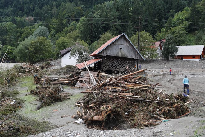 Posledice poplav v Ljubnem ob Savinji avgusta letos. FOTO: Leon Vidic/Delo