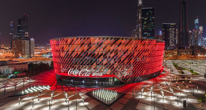 Arena Coca Cola v Dubaju za 17.000 gledalcev pričakuje košarkarske spektakle. FOTO: Instagram