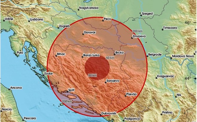 Potres so čutili tudi v Sloveniji. FOTO: Emsc