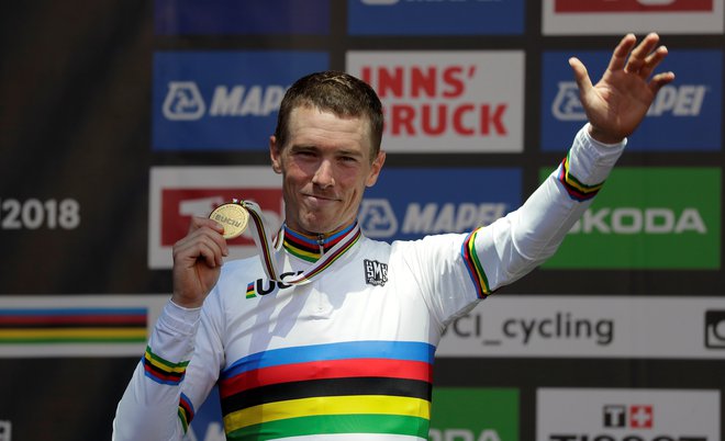 Rohan Dennis je dvakratni svetovni prvak v kronometru. FOTO: Heinz-Peter Bader/Reuters