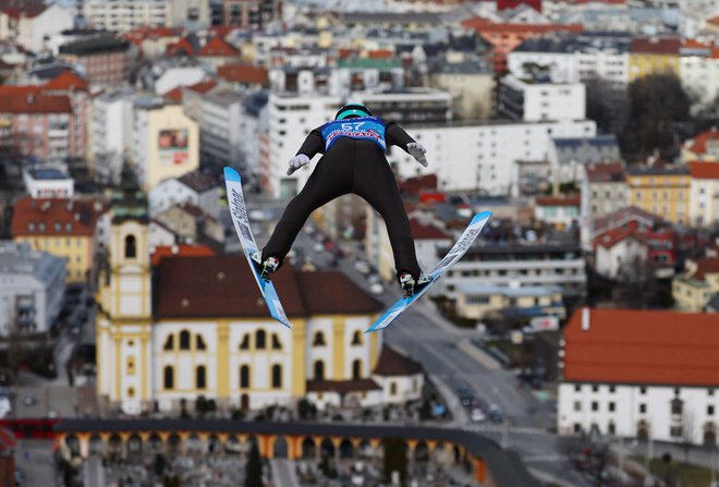 Anže Lanišek je blestel tudi na Bergislu. FOTO: Kai Pfaffenbach/AFP