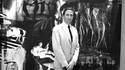 Robert Rauschenberg je leta 1964 nepričakovano postal za nekatere sporni zvezdnik Beneškega bienala. FOTO:  WomenMakeMovies