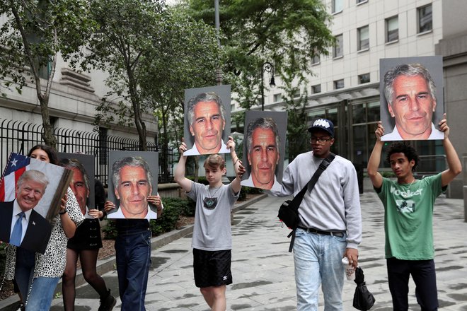 Demonstracije julija 2019 proti Epsteinu FOTO: Shannon Stapleton/Reuters