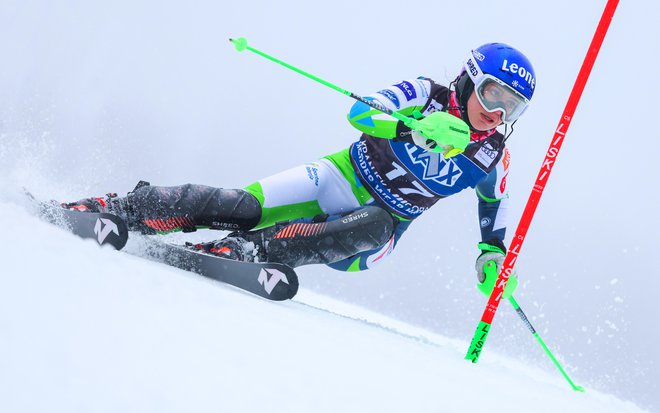 Andreja Slokar je na Lisici rešila slovensko čast. FOTO: Matej Družnik