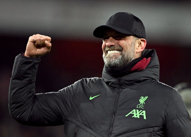 Liverpoolov trener Jürgen Klopp je bil zadovoljen z zmago v Londonu. FOTO: Dylan Martinez/Reuters