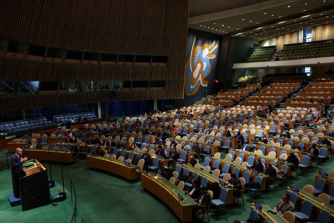 Zasedanje generalne skupščine OZN. FOTO: Shannon Stapleton/Reuters