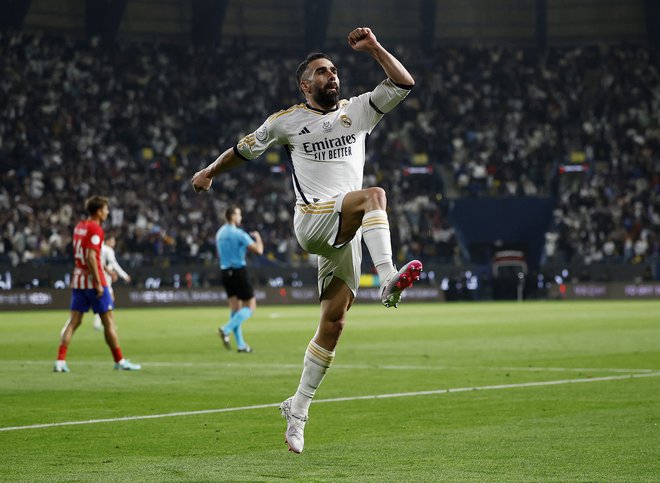 Dani Carvajal je izsilil podaljšek, nato pa še podal za ključni gol Joseluja. FOTO: Juan Medina/Reuters