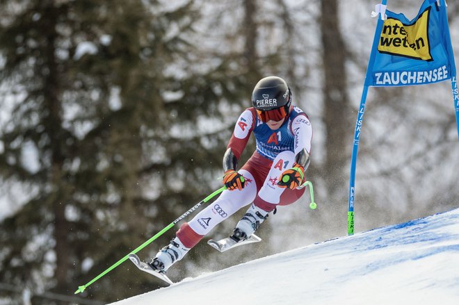 Cornelia Hütter je bila najhitrejša. FOTO: Johann Groder/AFP