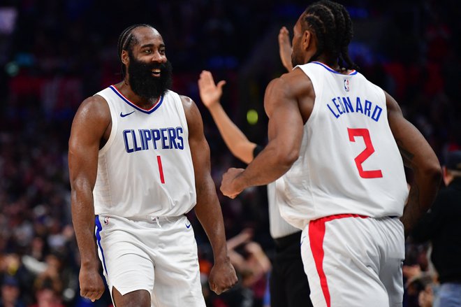 James Harden in Kawhi Leonard s Paulom Georgeom tvorita veliko trojko LA Clippers. FOTO: Gary A. Vasquez/USA Today 