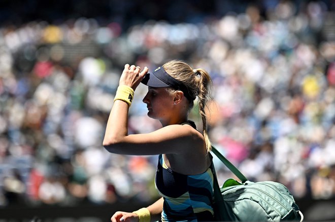 Viktorija Azarenka se poslavlja od Avstralije. FOTO: Anthony Wallace/AFP