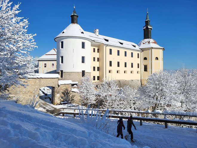 Grad po obilnem sneženju res sije nad belo okolico. FOTO: V. U.