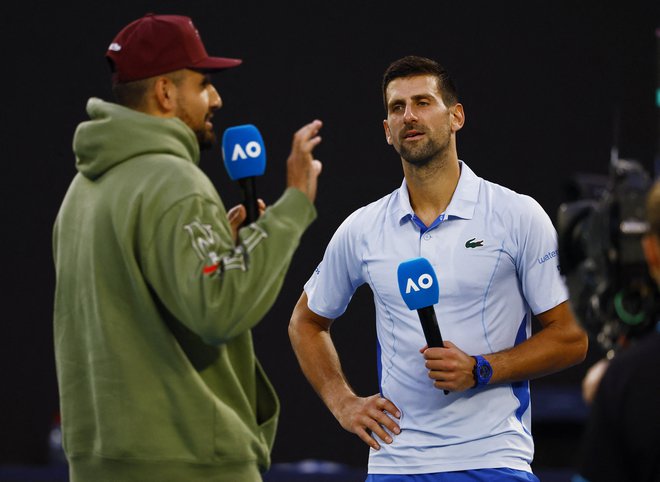 Novak je bil po dvoboju zelo dobro razpoložen. FOTO: Issei Kato/Reuters