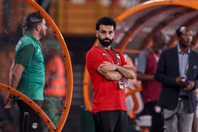 Tekmo Egipta in Zelenortskih otokov je Salah pospremil ob igrišču, nato pa odšel nazaj v Liverpool. FOTO: Franck Fife/AFP