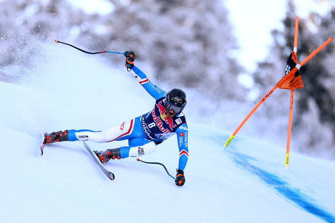 Cyprien Sarrazin je v Kitzbühelu pometel s konkurenco. FOTO: Lisi Niesner/Reuters