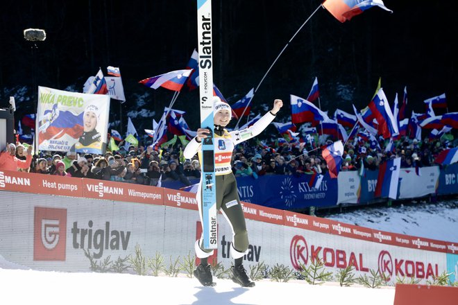 Nika Prevc je prišla do najslajše zmage v karieri. FOTO: Voranc Vogel