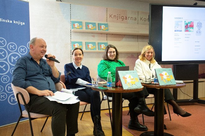 Program so predstavili (z desne) Alenka Kepic Mohar, Tihana Kurtin Jeraj, Urška Kaloper in Andrej Ilc.

Foto Mladinska knjiga