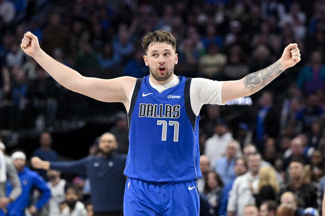 Luka Dončić je ujel pravi ritem, saj je v zadnjih tekmah neustavljiv za tekmece. FOTO: Jerome Miron/Usa Today Sports