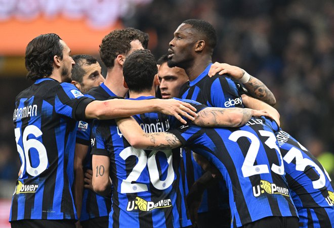 Inter se je veselil pomembne zmage. FOTO: Daniele Mascolo/ Reuters