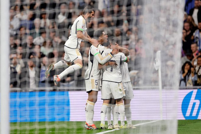 Zadetek za Real Madrid je dosegel Brahim Diaz. FOTO: Oscar Del Pozo/AFP