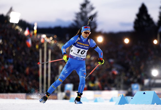 Lisa Vittozzi je prehitela najbližjo zasledovalko za 20,5 sekunde. FOTO: David W Cerny/Reuters