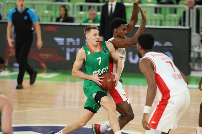 Gregor Glas je bil najboljši igralec tekme.  FOTO: Cedevita Olimpija