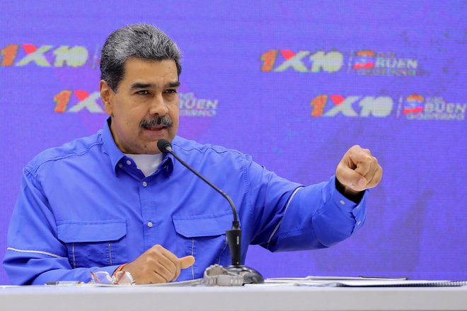 Nicolas Maduro včeraj v Caracasu. FOTO: Zurimar Campos/AFP