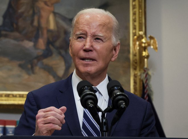 Ameriški predsednik Joe Biden še ni napovedal morebitnih ukrepov proti Rusiji. Foto Leah Millis/Reuters