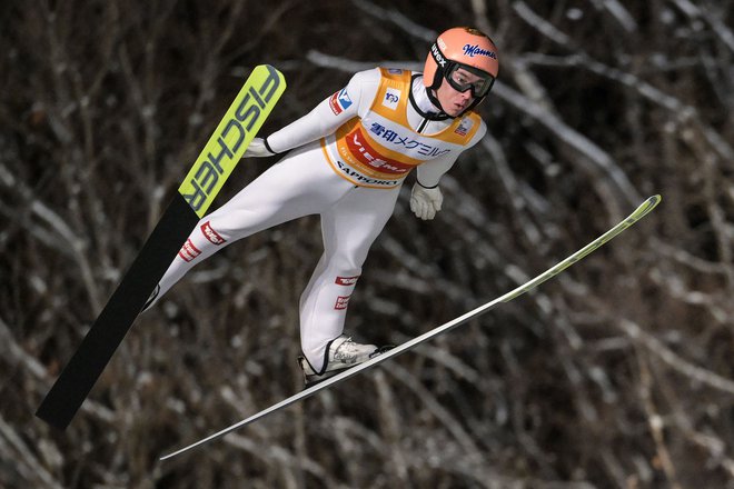 Stefan Kraft je na Japonskem znova pokazal svojo dobro formo. FOTO: Richard A. Brooks/AFP