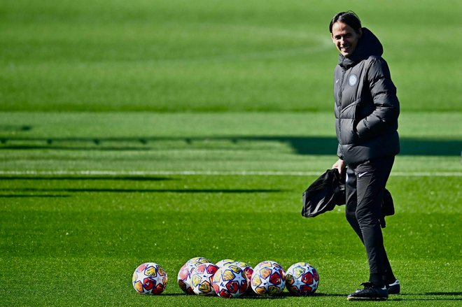 Interjev trener Simone Inzaghi je zasnoval taktiko za napad na Atletico Madrid. FOTO: Gabriel Bouys/AFP