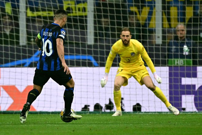 Slovenski reprezentančni kapetan Jan Oblak je bil v Milanu zaneslljiv. FOTO: Gabriel Bouys/AFP