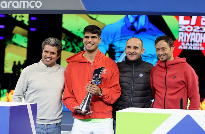 Rijad je ob koncu lanskega leta že gostil ekshibicijsko tekmo med Novakom Đokovićem in Carlosom Alcarazom, tudi ob koncu aktualne sezone naj bi gostili turnir zmagovalcev vseh grand slamov, Rafaela Nadala in Đokovića. FOTO: Ahmed Yosri/Reuters
