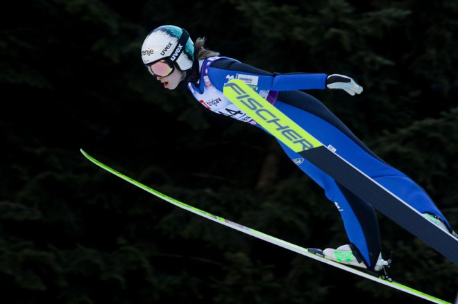 Nika Križnar je poletela do zmage v Lahtiju. FOTO: Voranc Vogel/Delo