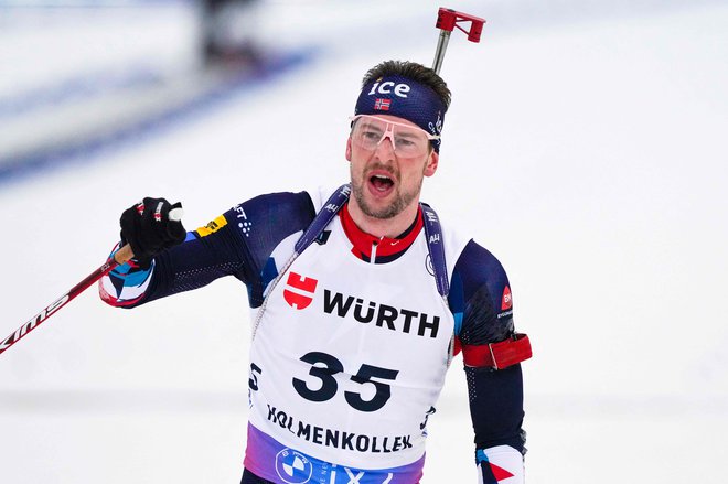 Sturla Holm Lægreid je v Oslu potrdil domačo premoč. FOTO: Terje Bendiksby/AFP