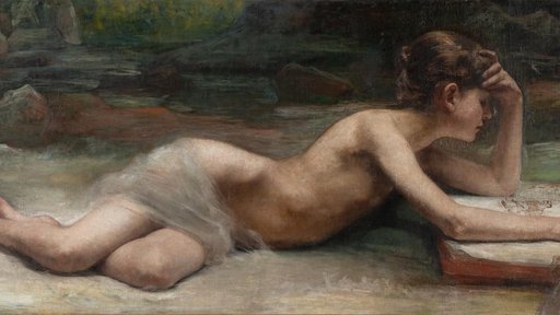 Pravljica Ferda Vesela iz časa okoli leta 1886 je bila leta 1904 v družbi del impresionistov na razstavi v Miethkejevi galeriji na Dunaju. FOTO: Narodna galerija