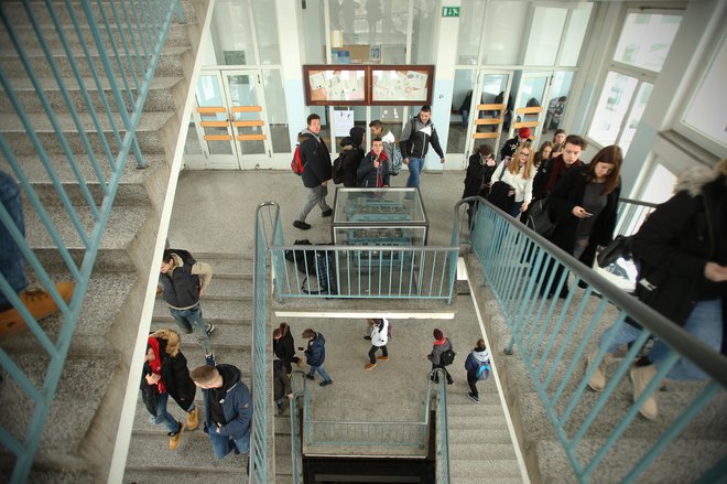 Dijaki ene od srednjih šol. Fotografija je simbolična. FOTO: Jure Eržen/Delo