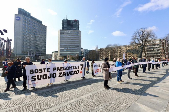 Današnji shod Glasu ljudstva. Foto: Črt Piksi/Delo