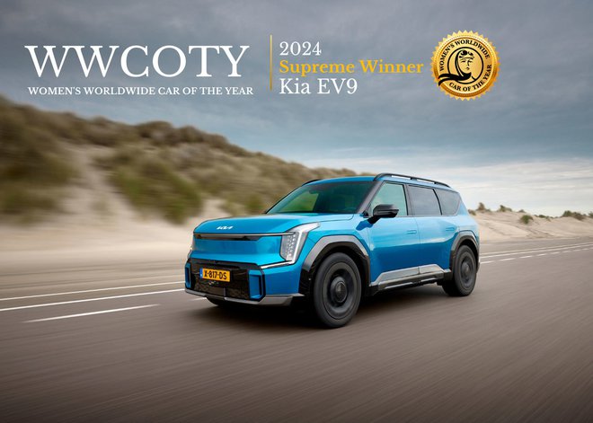 Kia EV9 je ženski svetovni avto leta. FOTO: WWCOTY