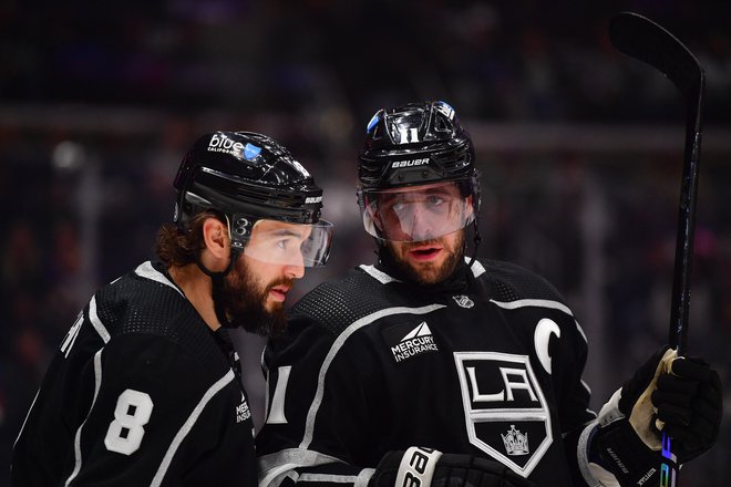 Anže Kopitar in Drew Doughty sta na dobri poti v končnico. FOTO: Gary A. Vasquez/USA Today Sports