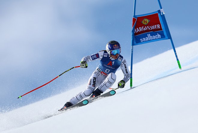 Alpine Skiing - FIS Alpine Ski World Cup - Women's Super G - Saalbach, Austria - March 22, 2024 Czech Republic's Ester Ledecka in action REUTERS/Lisi Niesner Foto Lisi Niesner Reuters