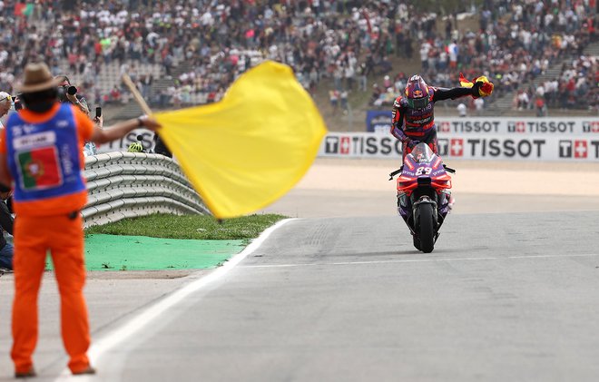 Jorge Martin je bil vesel zmage v Portimau. FOTO: Rodrigo Antunes/Reuters