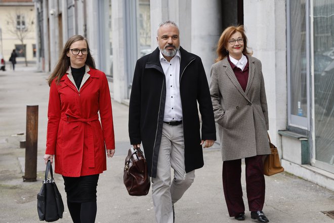 Sestanek ministrstva za zdravje, Odvetniške zbornice Slovenije in zdravniškega sindikata Fides 18. marca, na katerem so se usklajevali glede poteka mediacije. FOTO: Leon Vidic/Delo