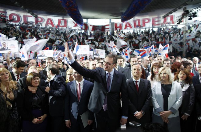 Vučić se ni prvič spopadel z vprašanjem, zakaj je tako veliko surovega nasilja v srbski družbi. FOTO: Marko Djurica/Reuters Pictures