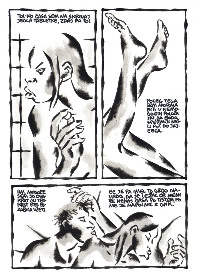 Motiv iz stripa Bilečanka, nastalega na podlagi kratke zgodbe Samante Hadžić Žavski. FOTO: arhiv Iztoka Sitarja