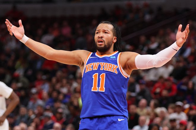 Jalen Brunson je bil prvi strelec New Yorka, ki si je tekmo prej zagotovil končnico. FOTO: Michael Reaves/AFP