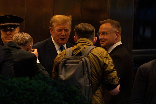 Andrzej Duda z Donaldom Trumpom. FOTO: David Dee Delgado/Reuters