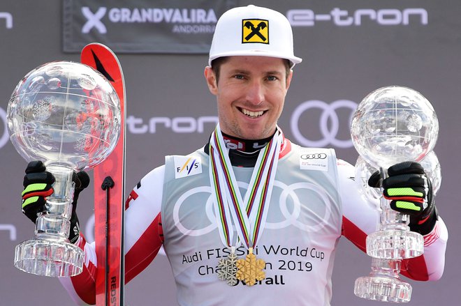 Marcel Hirscher, Avstrijec s Solngoraškega, je zmagoval kot za stavo. FOTO: Javier Soriano/AFP